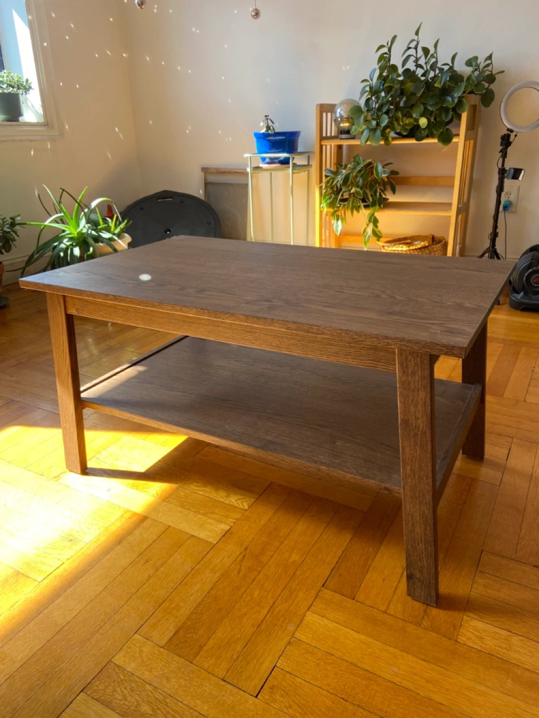 Wooden Coffee Table with Shelf - photo 2