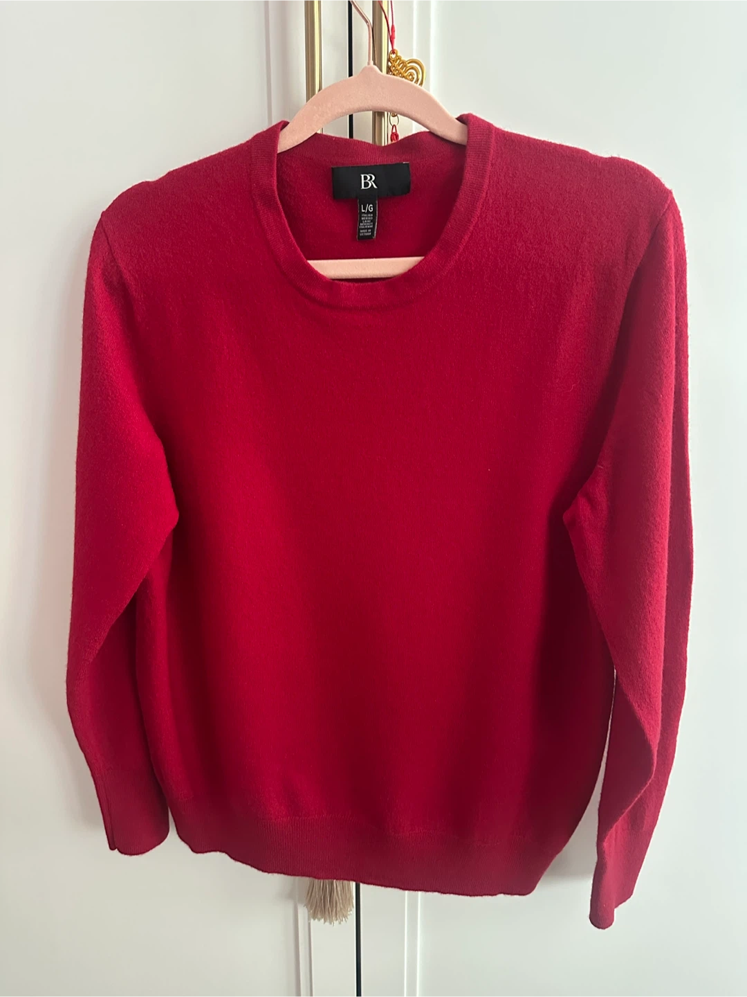 Banana Republic Red Merino Wool Sweater L/G