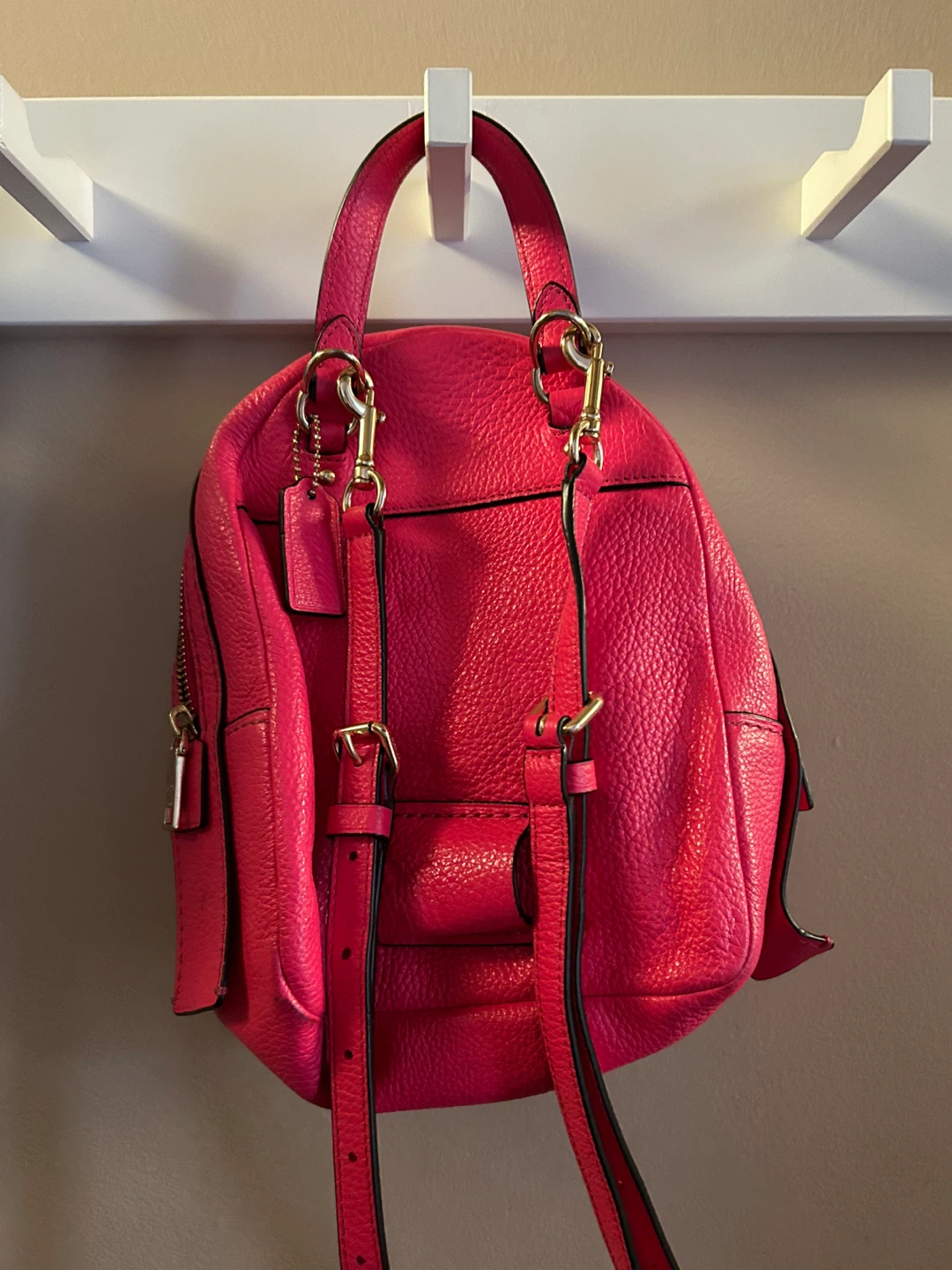 Coach Pink Leather Backpack - photo 5