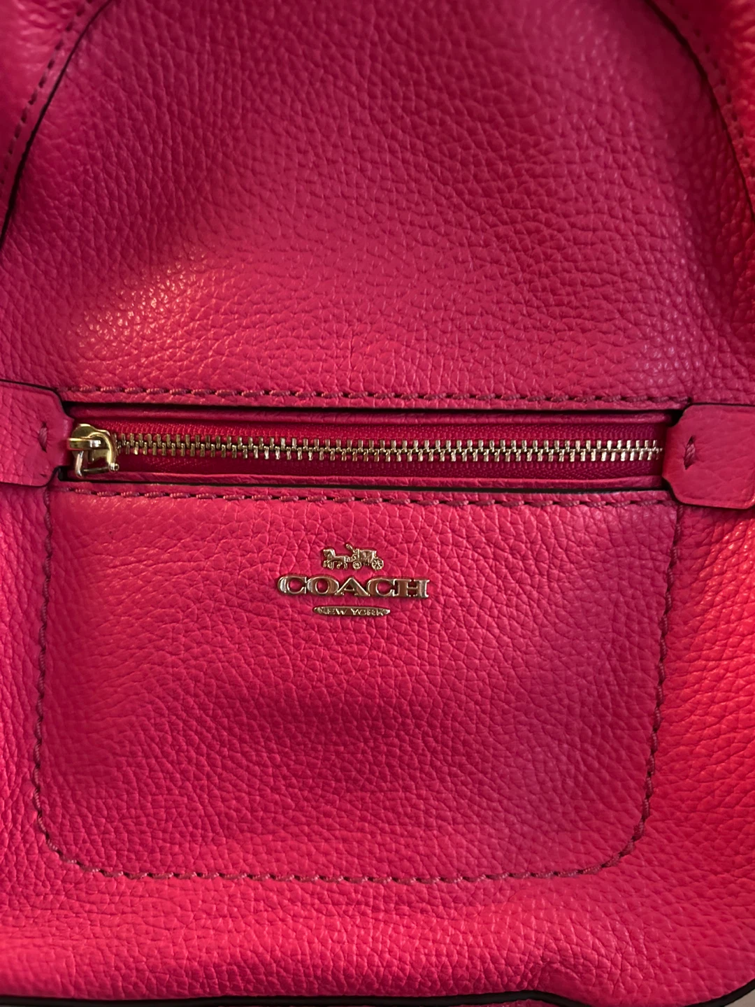 Coach Pink Leather Backpack