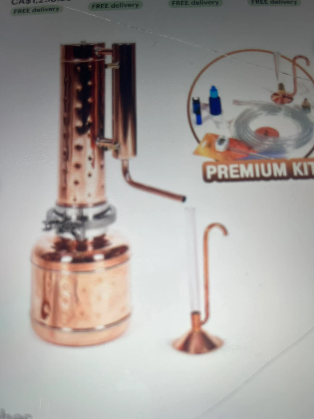 Copper Pro Essential Oil Distiller 2L Steam Distillation Kit