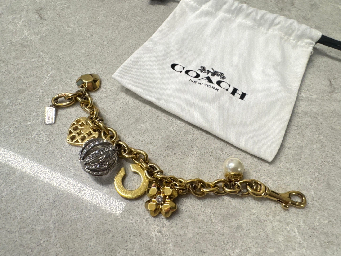 Vintage Coach Charm Bracelet