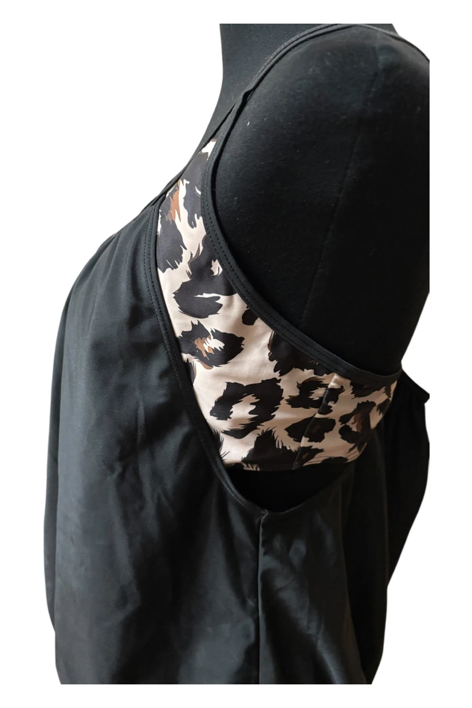 Black & Leopard Print Tankini Swimsuit Set - photo 3