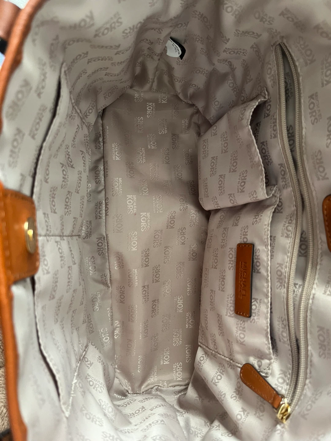 Michael Kors Tote Bag - Denim and Tan Leather - photo 3