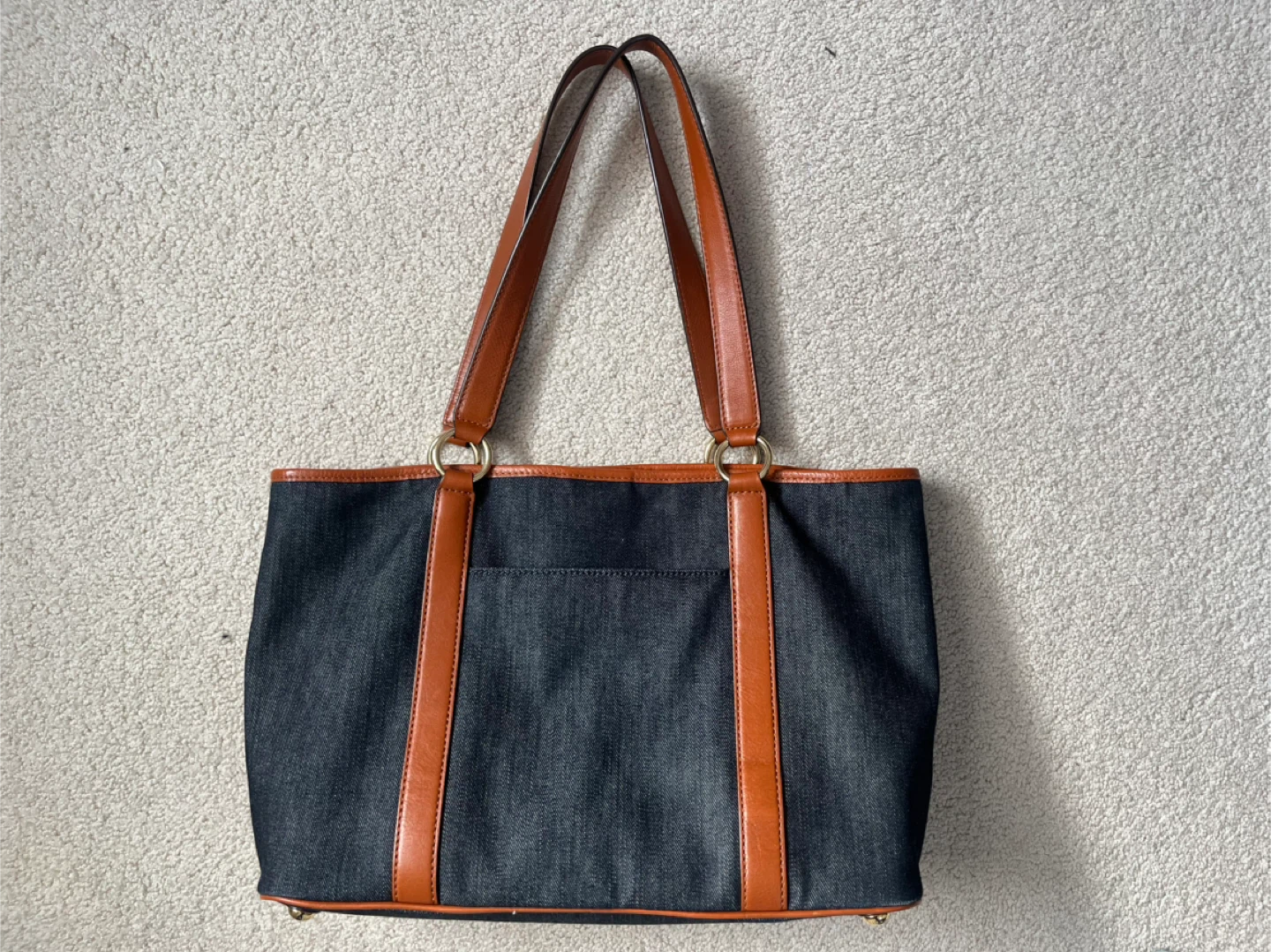 Michael Kors Tote Bag - Denim and Tan Leather - photo 2