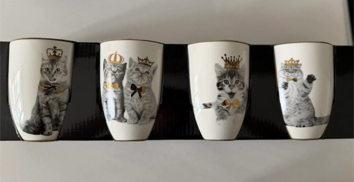 4 Piece Graphic Cat Mugs - photo 2