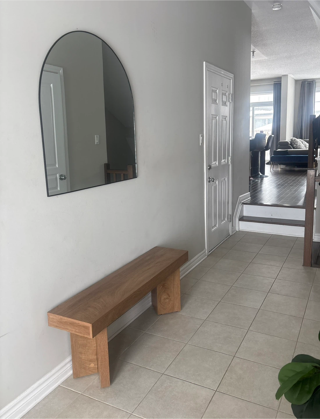 Tribesigns 47" Wooden Entryway Bench - Rustic Brown