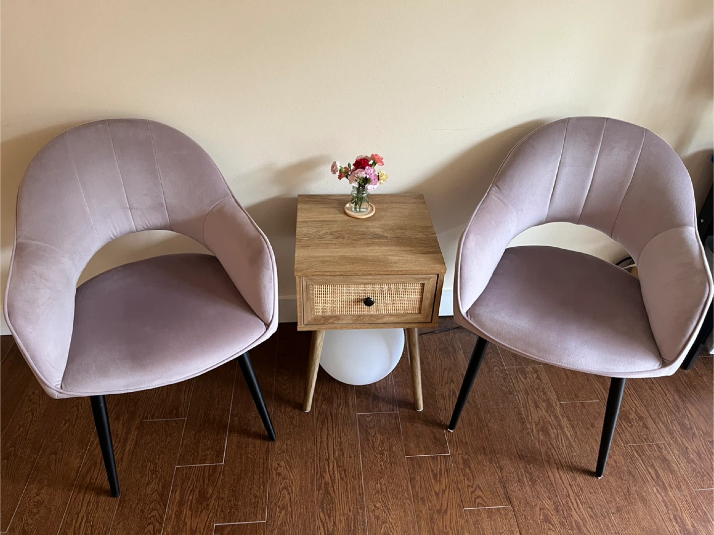 2 Velvet Chairs violet purple colour - photo 2
