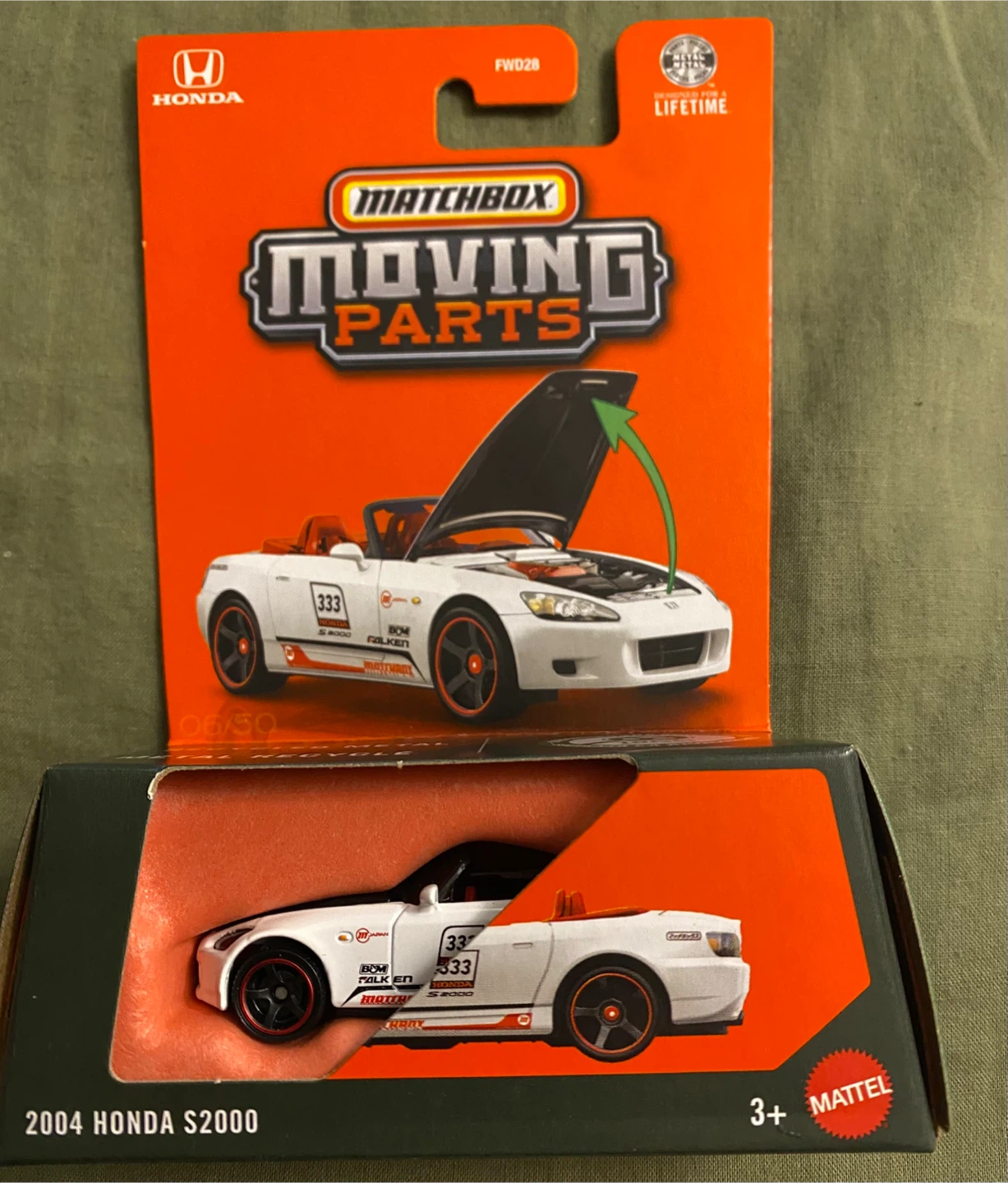 Matchbox Moving Parts 2004 Honda S2000 Diecast Car