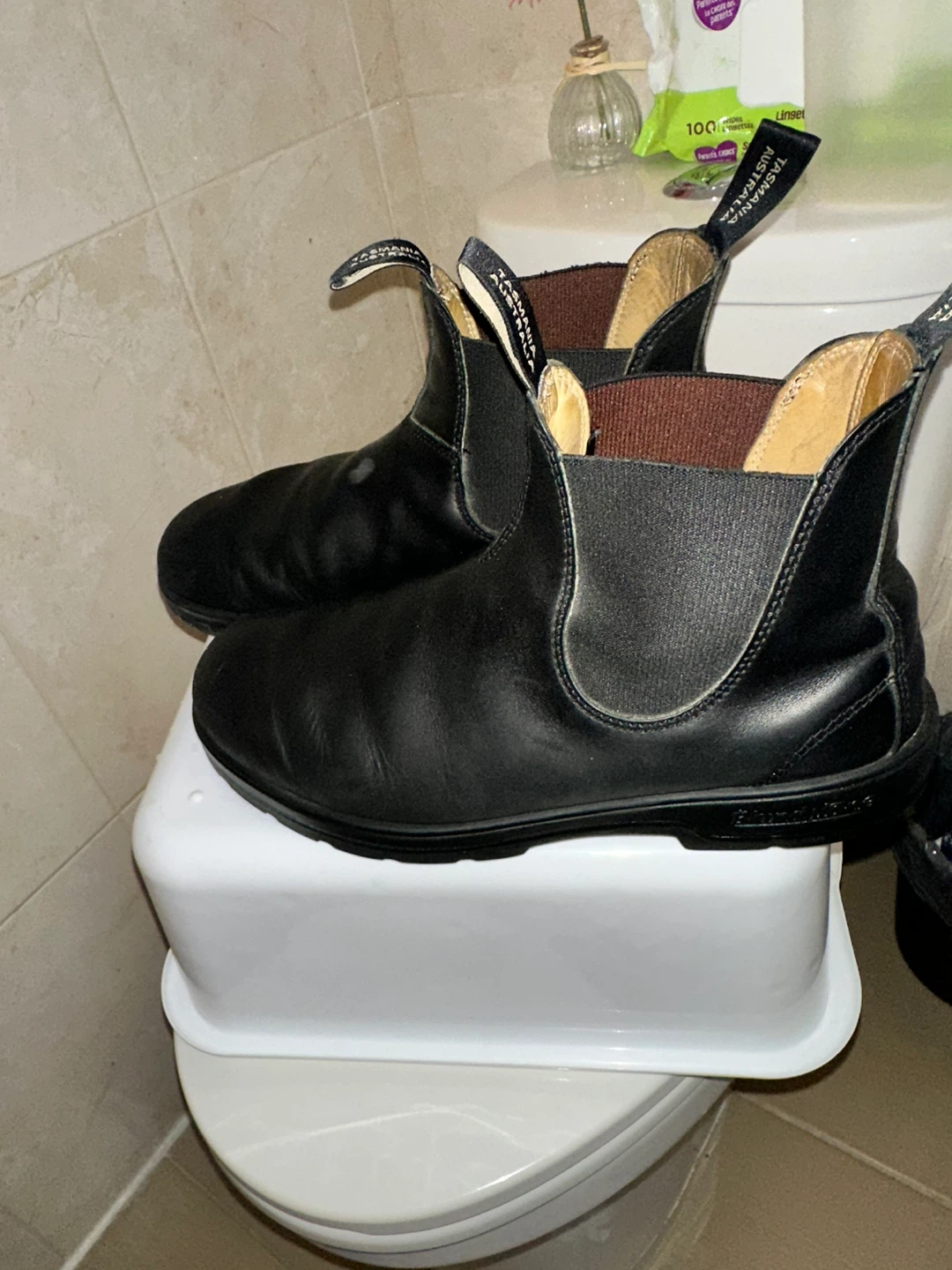Blundstone Black Leather Chelsea Boots Size 10.5