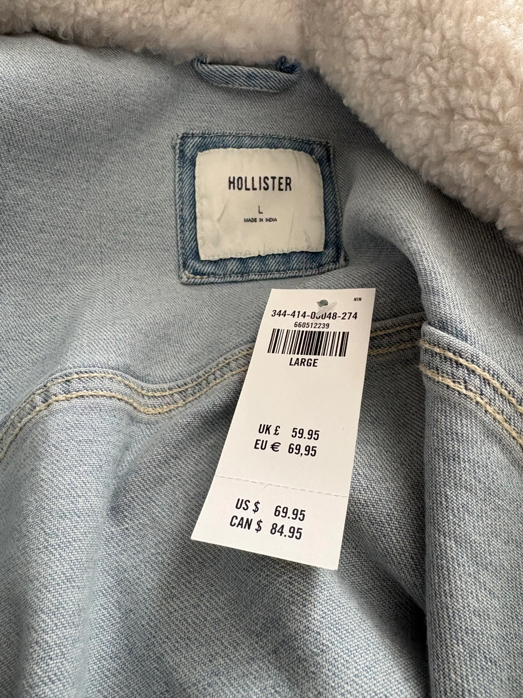 Hollister Sherpa Lined Denim Jacket - photo 2