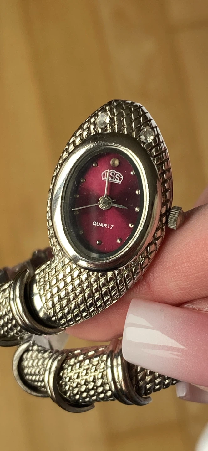 J.Q.G. Quartz Women's Snake Bangle Watch - Silver Tone - photo 2