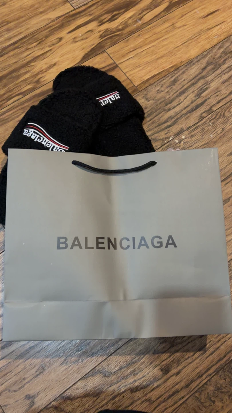 Balenciaga Black Terrycloth Slides - photo 4