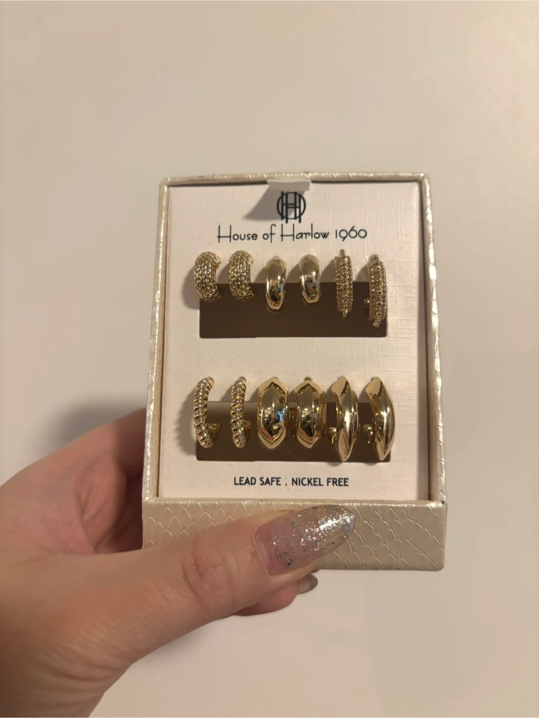 (NEW) Gold Tone Hoop Earrings Set - House of Harlow 1960