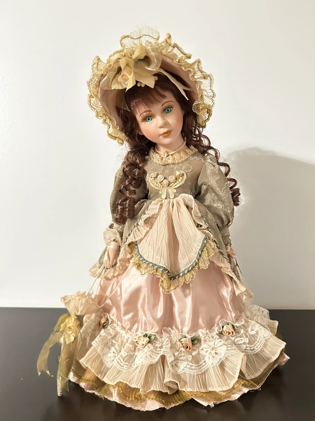 Vintage Porcelain Doll 16”