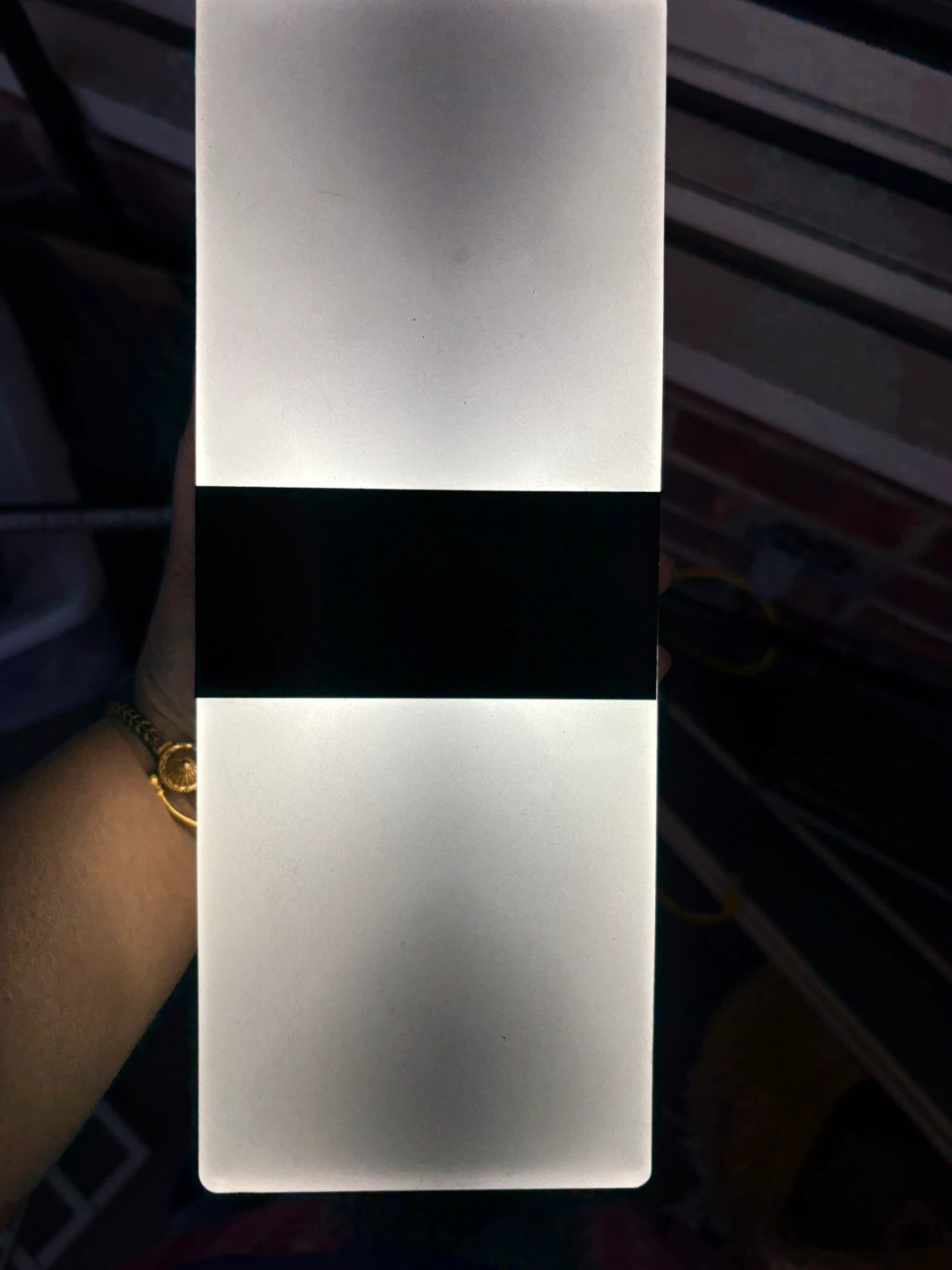 Frosted Glass Table Lamp with Black Band Accent - photo 2