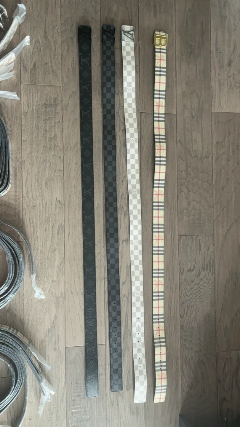LV and Burberry belts