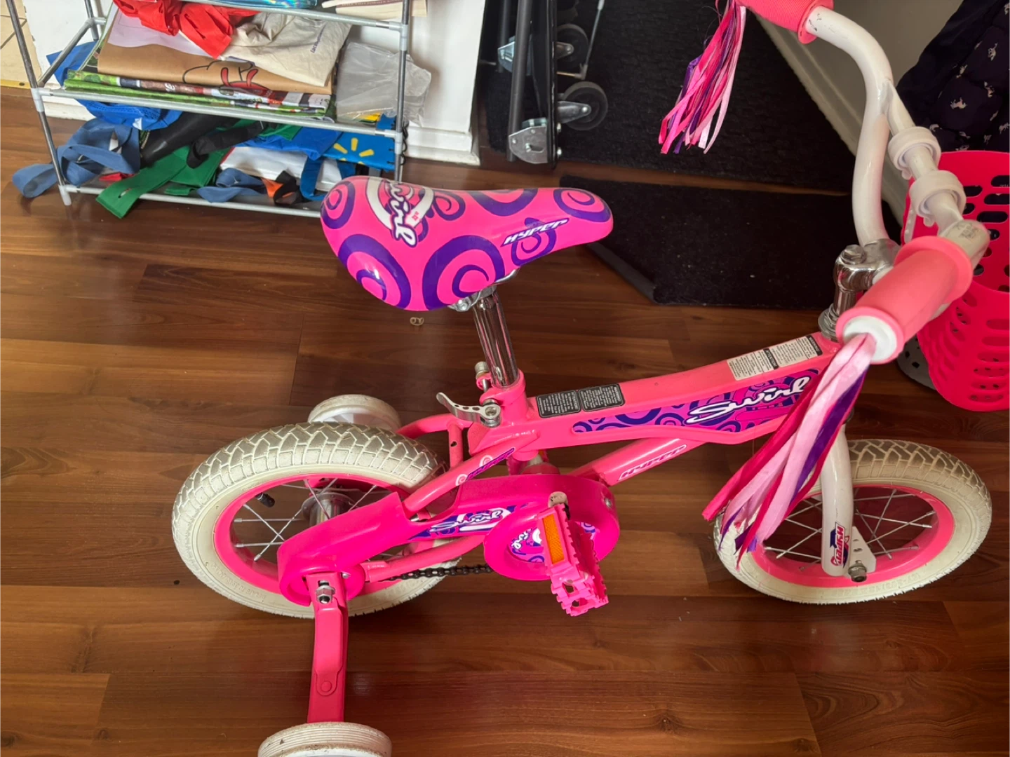 Pink Hyper Swirl Kids Bike