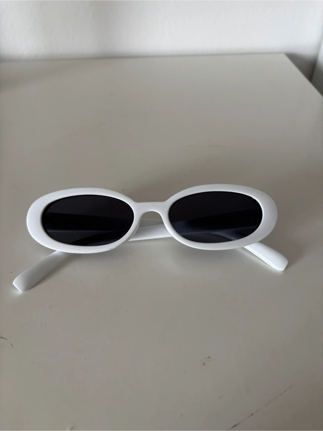 White Oval Sunglasses
