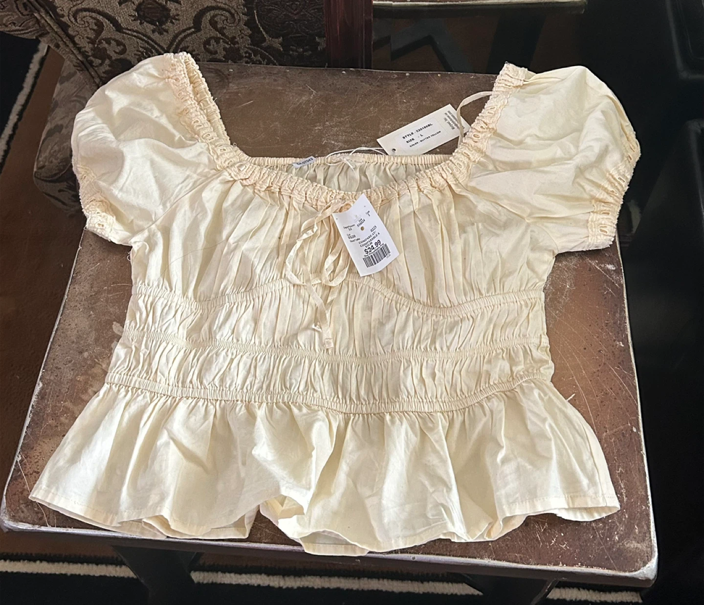 Sim & Sam light yellow top