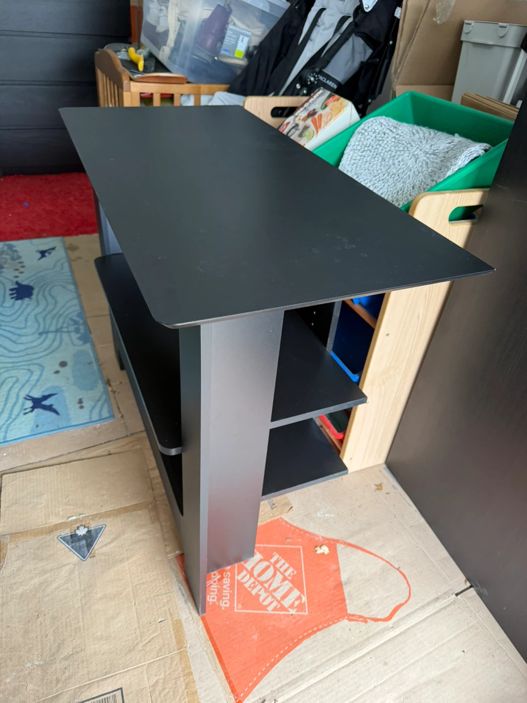 Black 2-Tier TV Stand / Media Console - photo 3