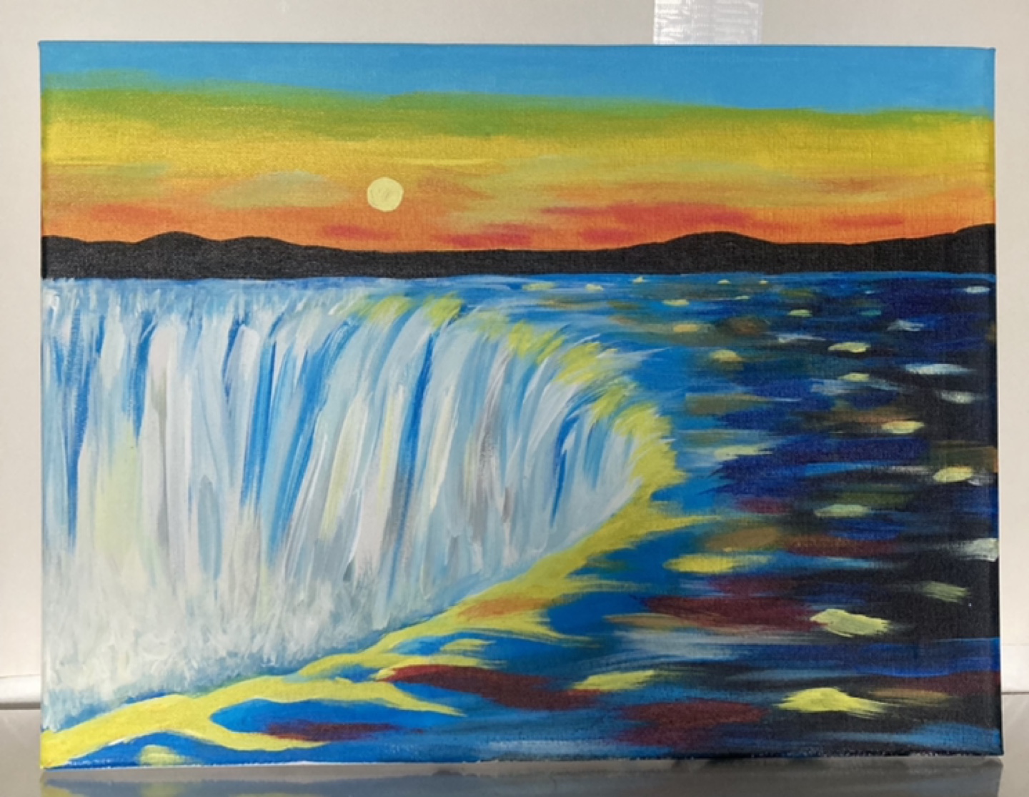 Niagara Falls Sunset Painting on Canvas