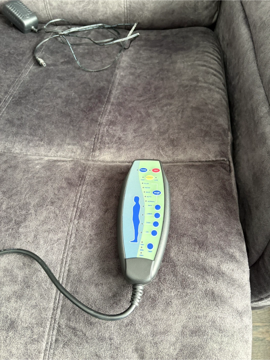 Grey Massaging Recliner Chair - photo 4