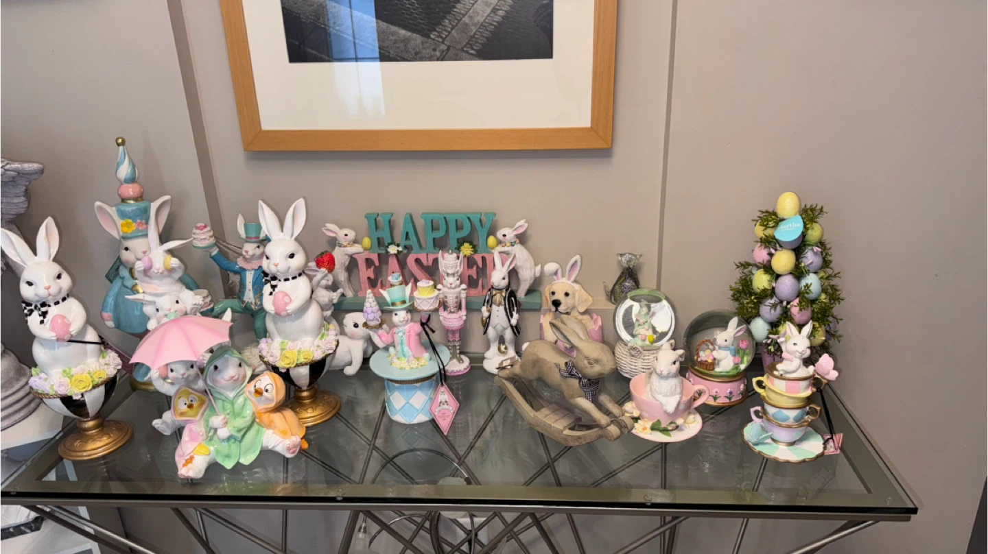 Easter Bunny and Dog Figurines Collection