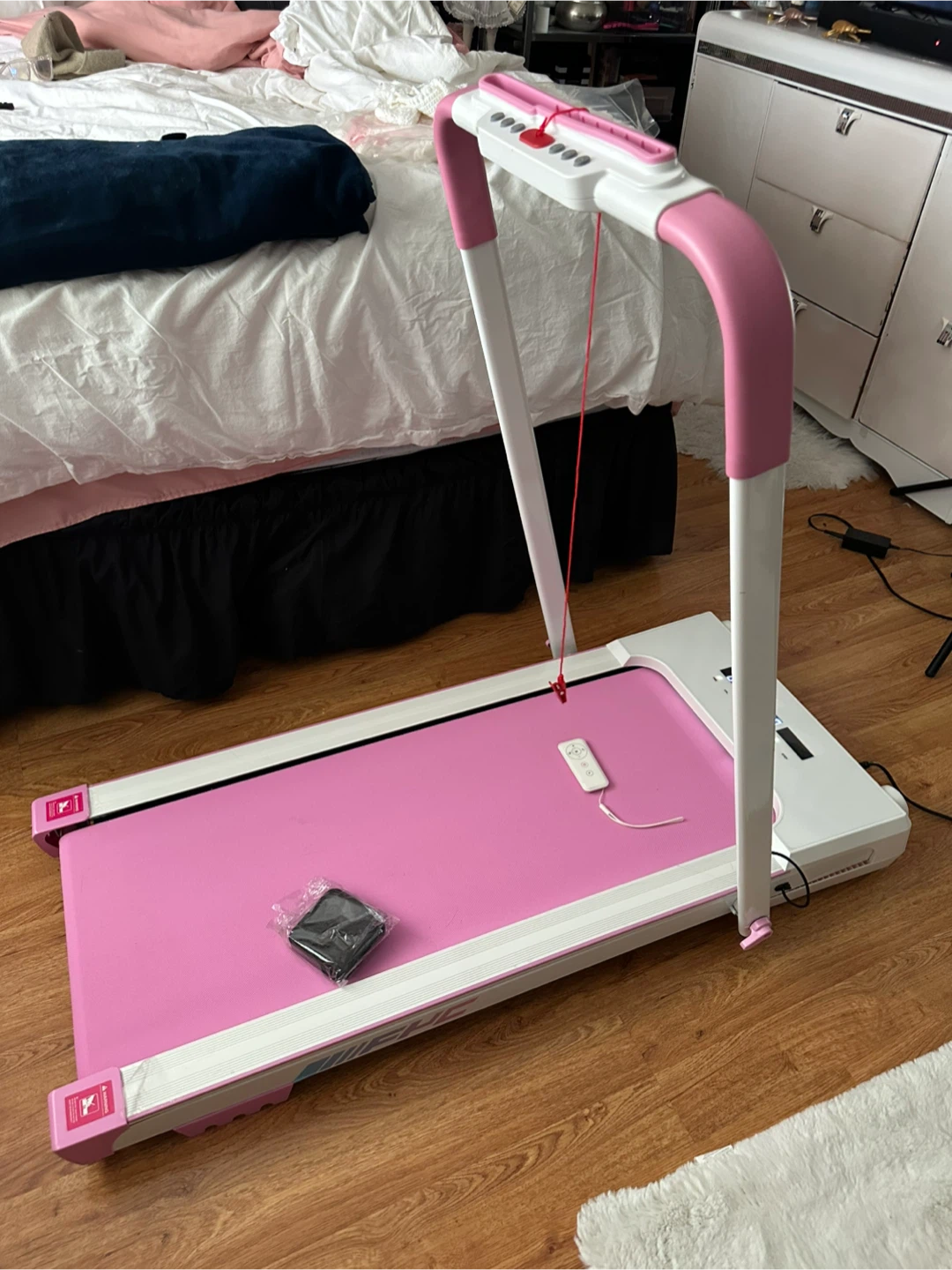 Pink Folding Treadmill with Remote - photo 3