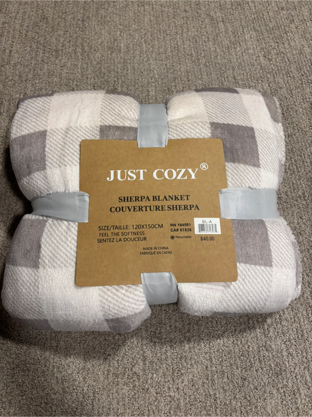 JUST COZY Sherpa Blanket (120x150cm)