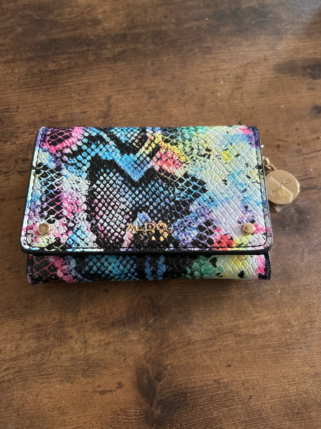 ALDO Snakeskin Print Trifold Wallet