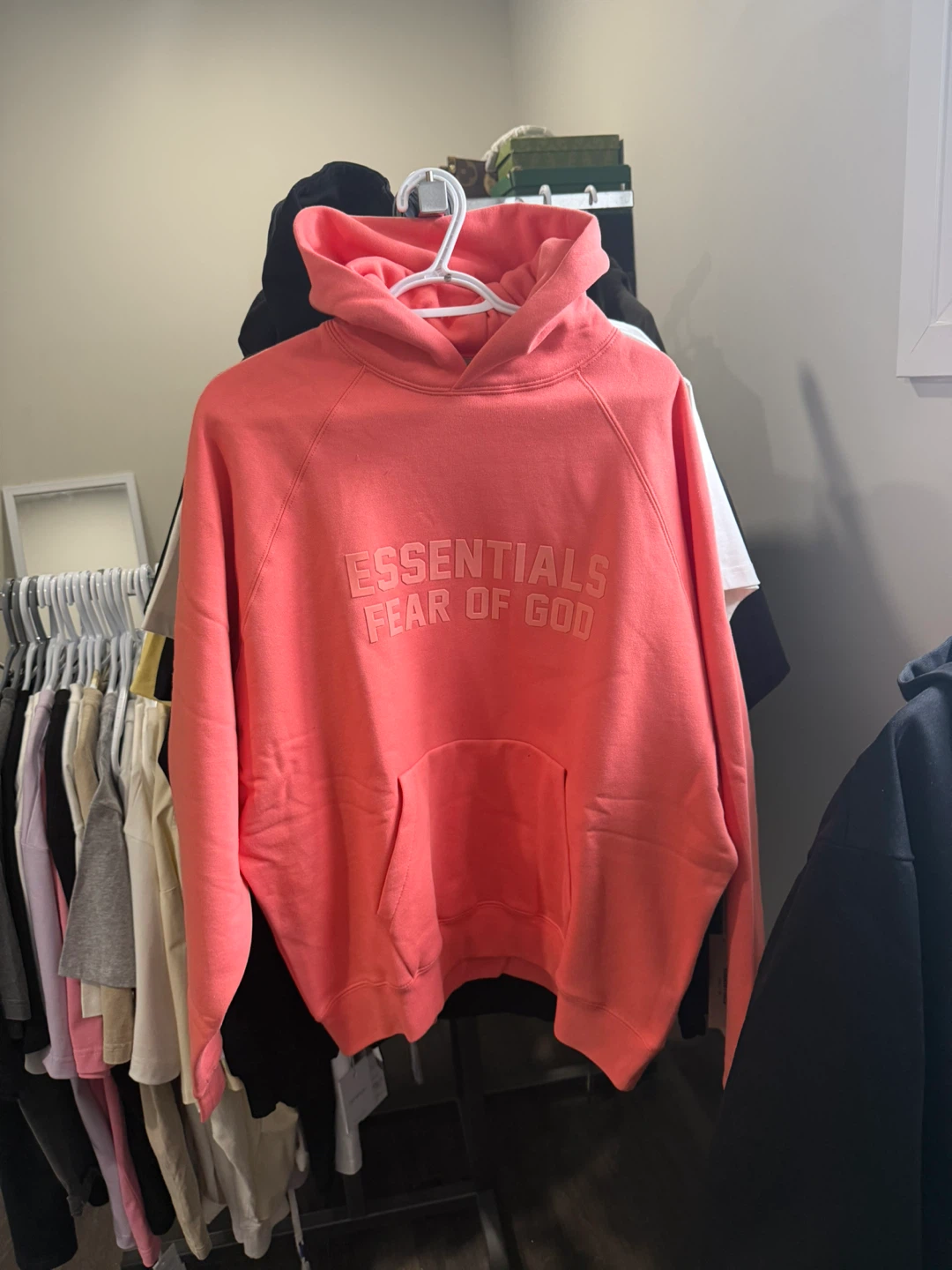 Essentials Fear of God Hoodie - Coral - photo 3