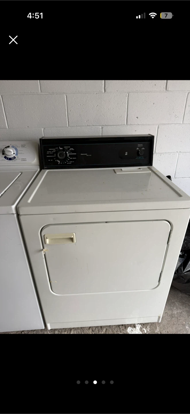 White Kenmore Electric Dryer