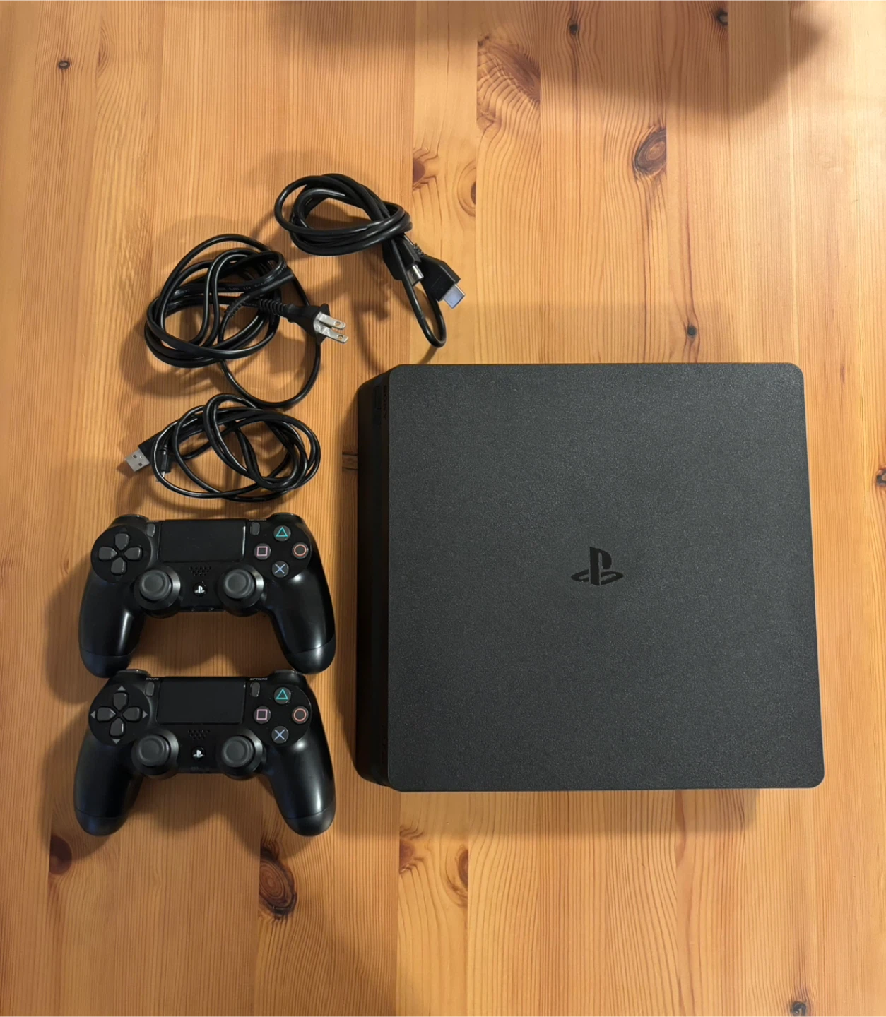 PlayStation 4 Slim Console with 2 Controllers