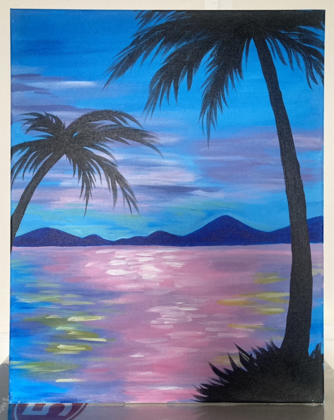 Canvas Painting of Tropical Beach Sunset