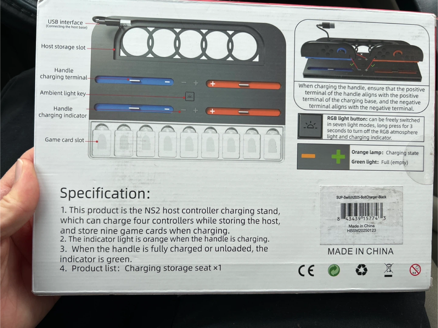 SUPCASE NS2 Handle Host Charging Storage Base - photo 2