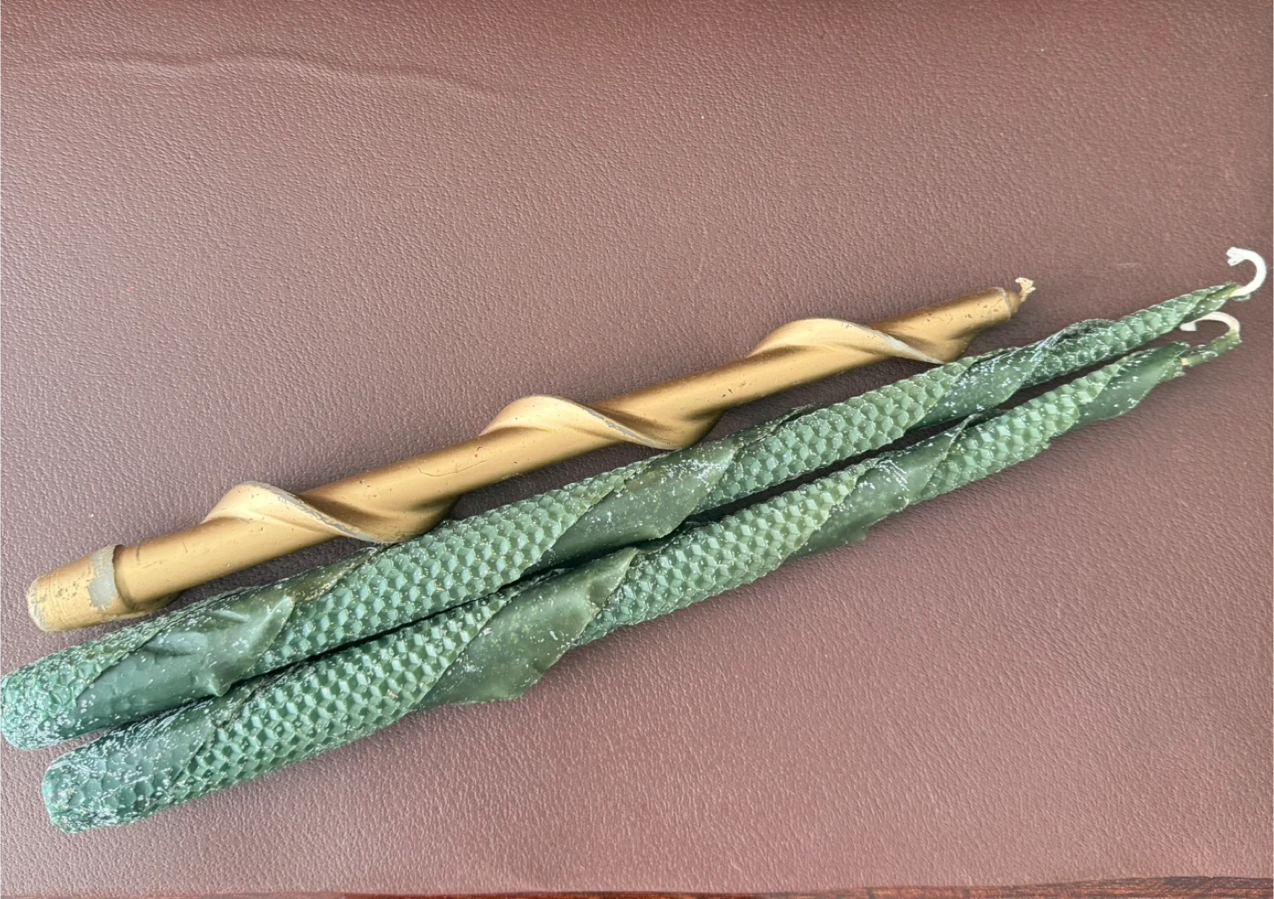 Set of 3 Decorative Twist Candles