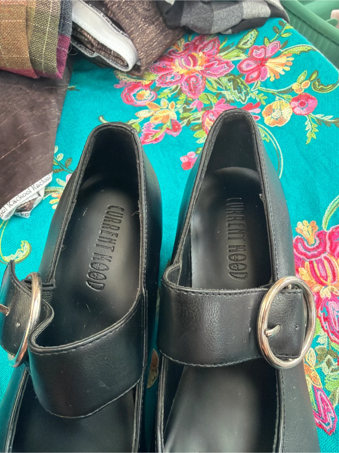 Current Mood Black Platform Mary Jane Shoes Size 7 - photo 3