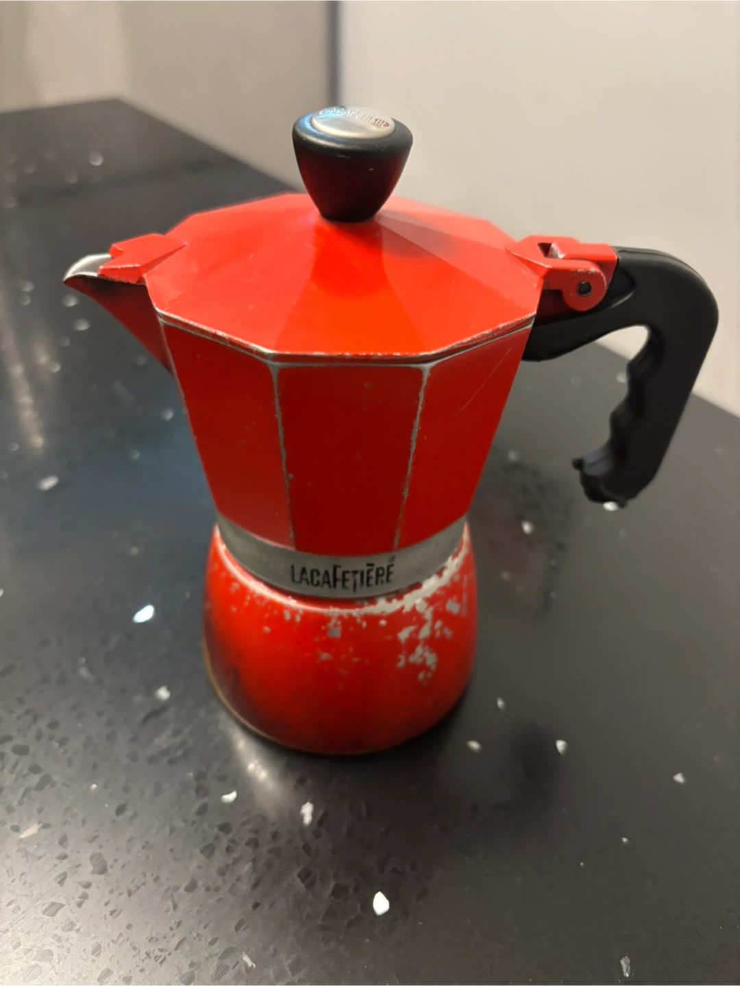 Red La Cafetière Moka Pot Espresso Maker