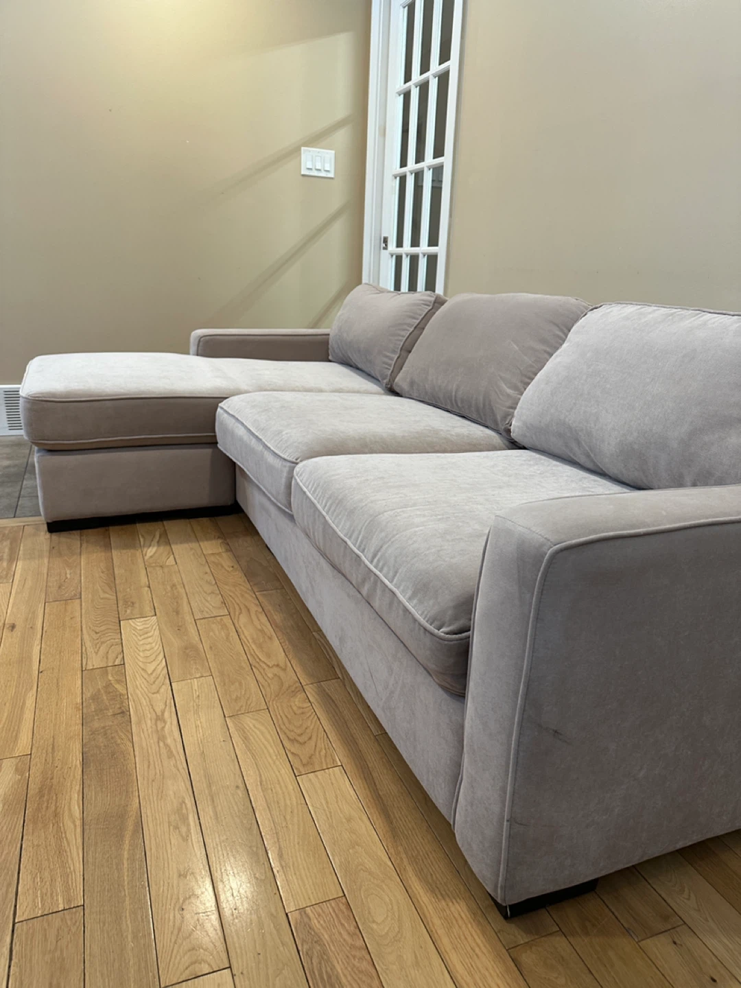 Modern Beige Sectional Sofa with Reversible Chaise (CAN DELIVER) - photo 3
