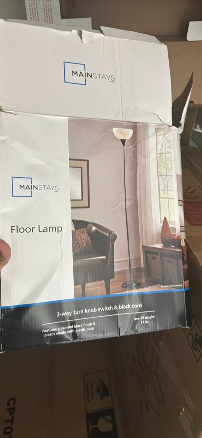 🥕 Mainstays Floor Lamp with 3-Way Turn Knob Switch