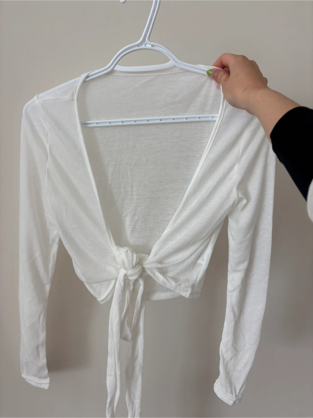 S White Long Sleeve Wrap Cardigan - photo 2