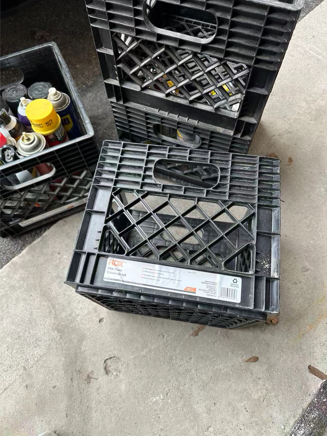 Black Milk Crate - Plastic - photo 3