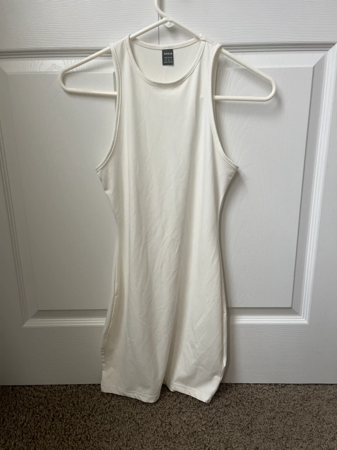 SHEIN White Racerback Mini Dress