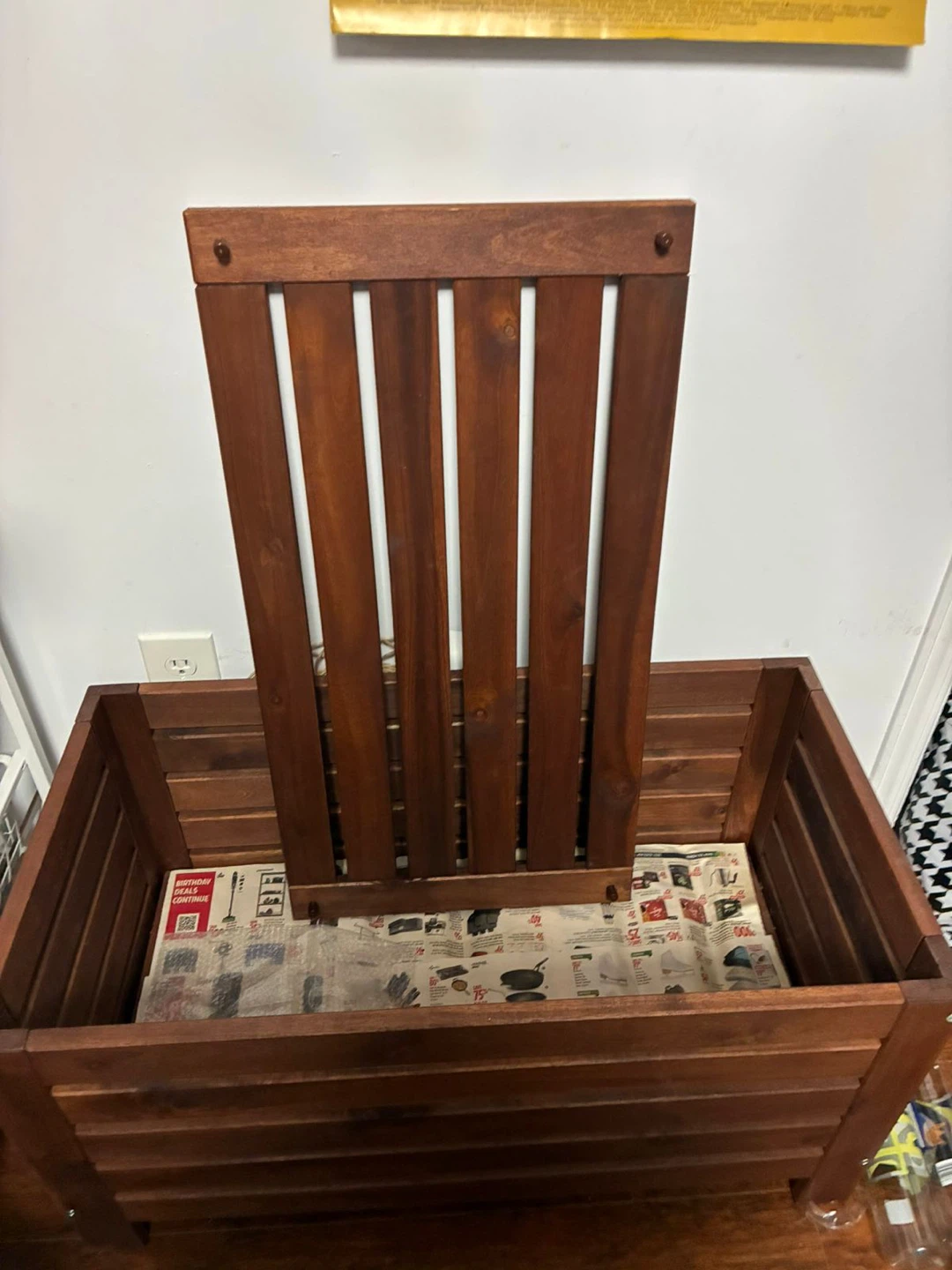 Wooden Storage Box Bench