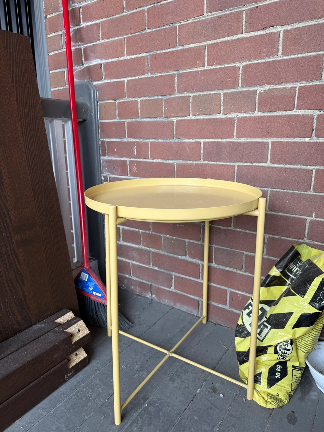 Yellow Round Side Table