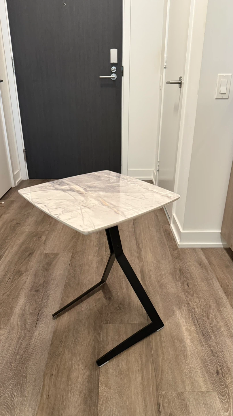 MOVING SALE!!! Modern Marble Look Side Table