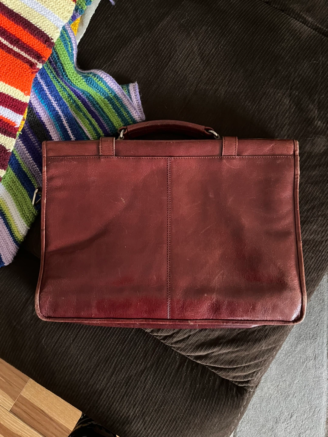 Bugatti Brown Leather Briefcase - photo 2