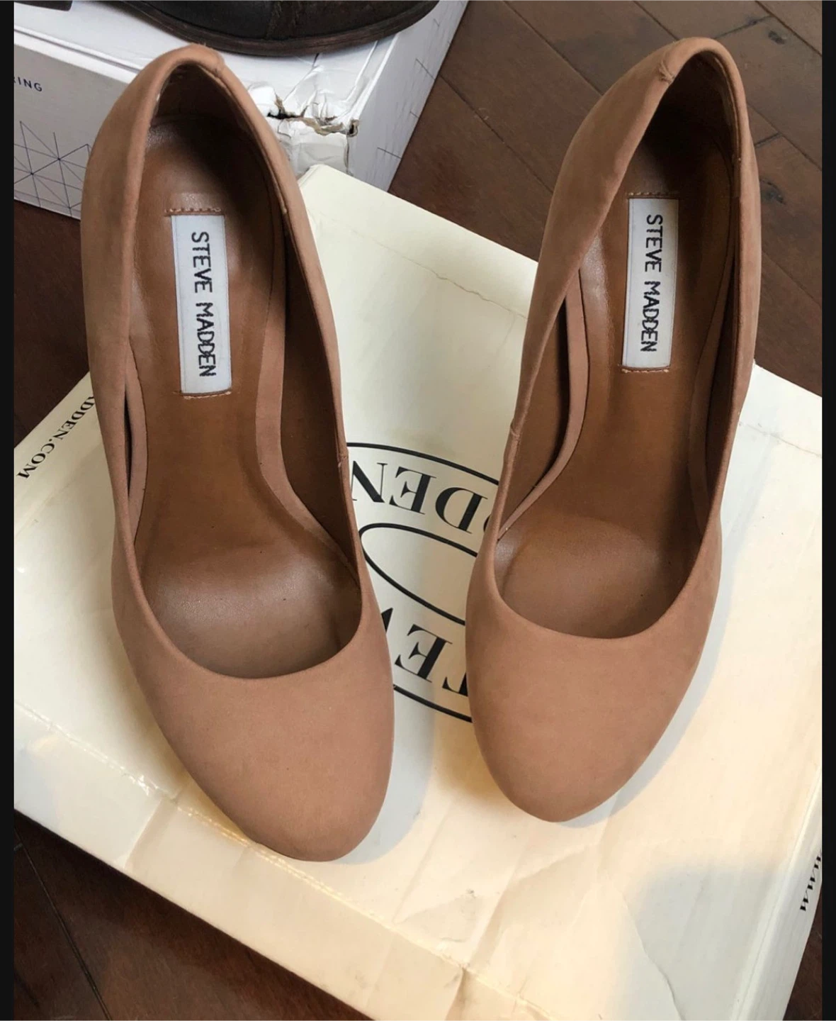 Steve Madden Tan Suede Heels
