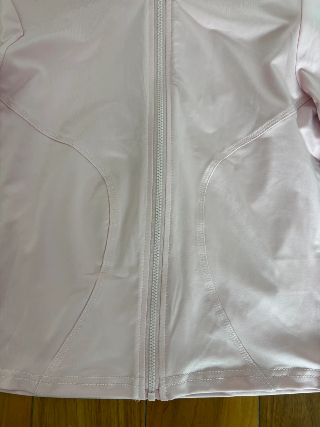 S Pink Athletic Zip-Up Jacket and Flare Pants Set - photo 3